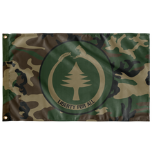 Load image into Gallery viewer, Liberty For All M81 Woodland Pattern Single Sided Wall Flag
