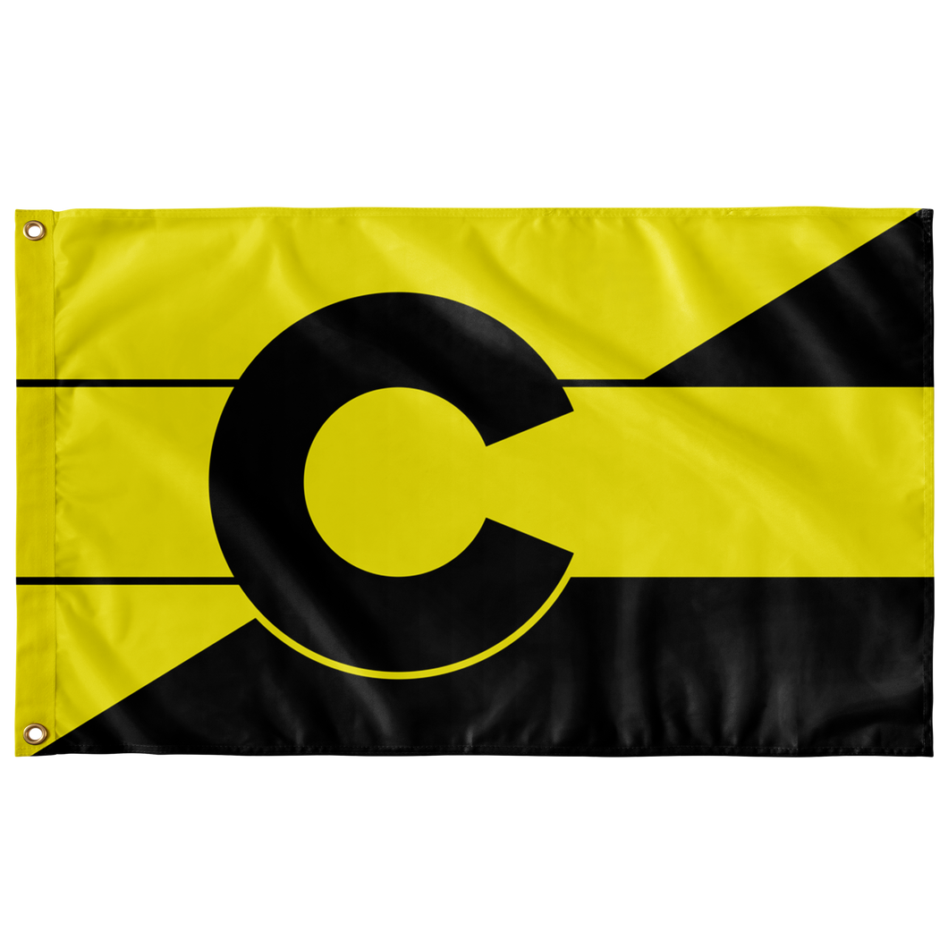 Co Ancap Single Sided With Yellow And Black Color Wall Flag